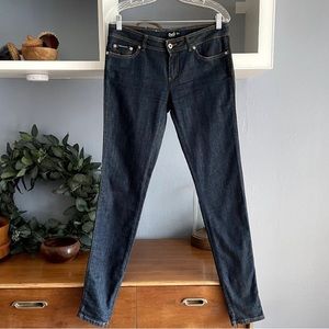 D&G Dolce & Gabbana Wonder Woman Low Rise Skinny Jeans Tuxedo Stripe Ankle Zippe